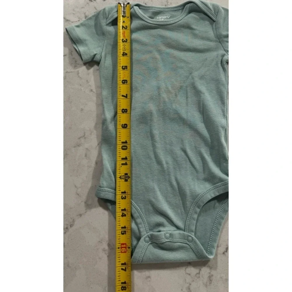 Carter's Baby Boy Bodysuit 18 Months Sage Green Cotton Short Sleeve IR839910